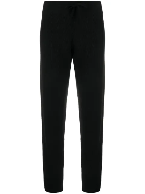 Cashmere In Love ribbed-knit track pants Black SIMI