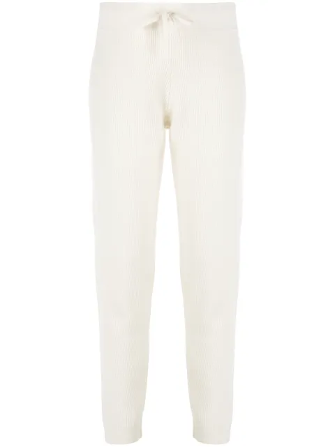 Cashmere In Love ribbed-knit track pants White SIMI