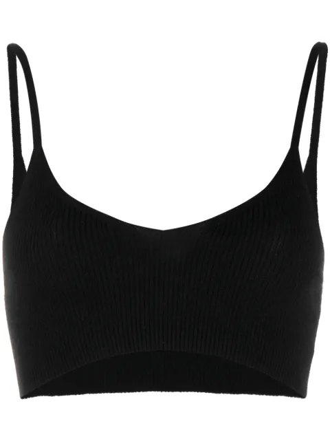 Cashmere In Love Alessi knitted cashmere bralette Black ALESSI
