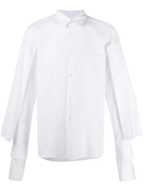 Comme des Garçons Homme Plus long-sleeve cotton shirt White PFB007