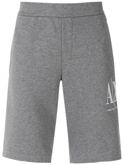 Armani Exchange logo-embroidered track shorts Grey 8NZSPAZJ1ZZ