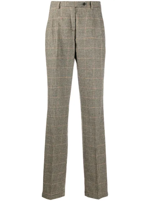 Massimo Alba high-waisted houudstooth trousers Neutrals P18D0SUROT2147