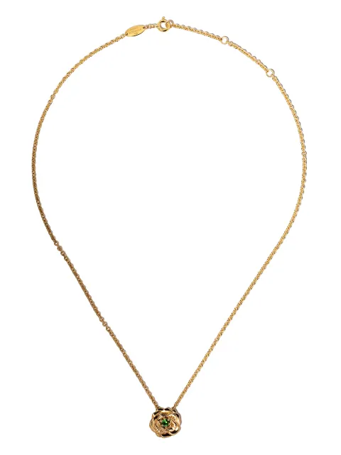 Aurelie Bidermann 18kt yellow gold tsavorite bouquet pendant necklace Gold ROSCO01TSYG