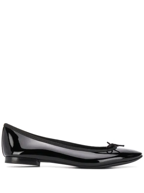 Repetto bow detail patent ballerina shoes Black V1790VLUX410