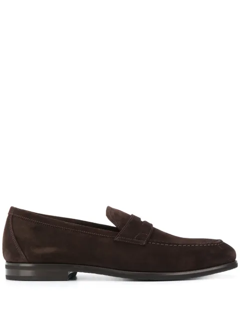 Scarosso Renato almond toe loafers Brown RENATOLOAFBROSUED