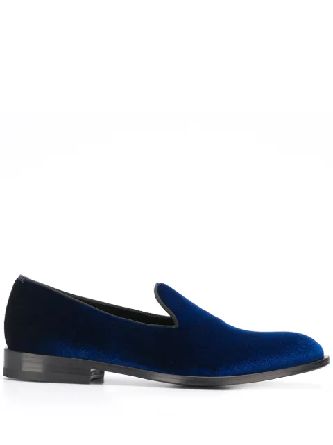 Scarosso George almond-toe slippers Blue GEORGESLIPBLUVELV