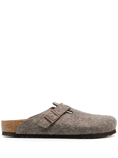Birkenstock Boston round-toe slippers Brown 0160581