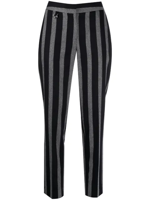 Lorena Antoniazzi striped peg trousers Black A2028PA0153253