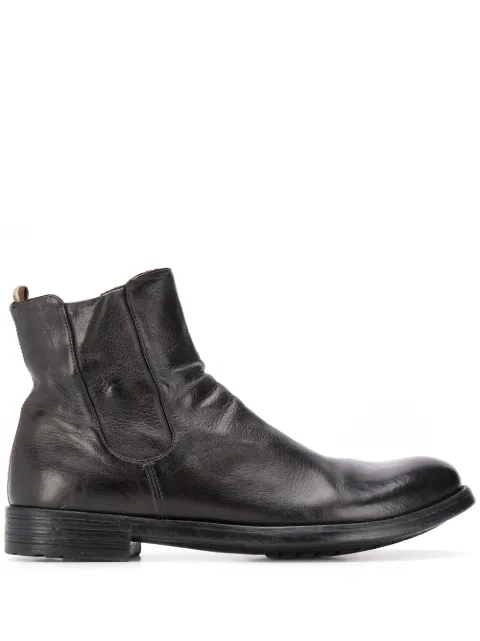 Officine Creative slouch leather ankle boots Black OCUHIVE036IGNIS