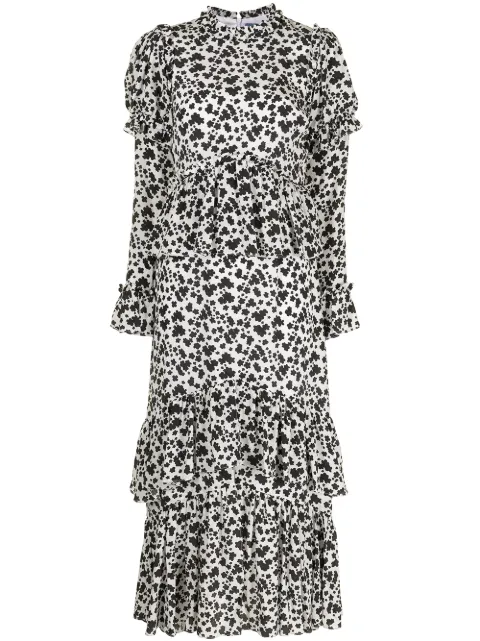Macgraw Parterre blossom print dress White LF012K