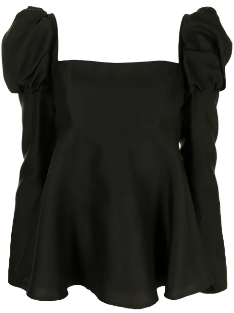 Macgraw Swifts silk-blend blouse Black LF032B