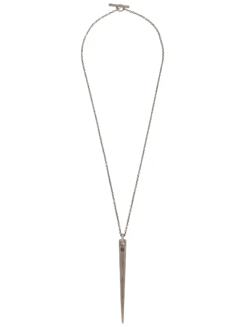 Parts of Four large spike pendant necklace Silver 9303DARUB