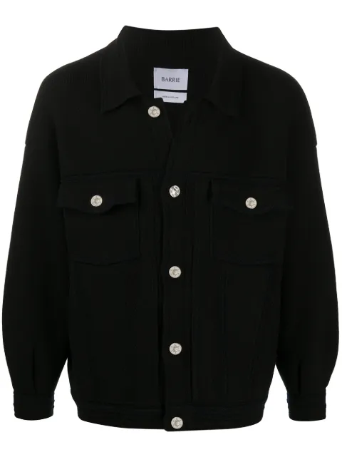 Barrie oversized denim jacket Black C85241