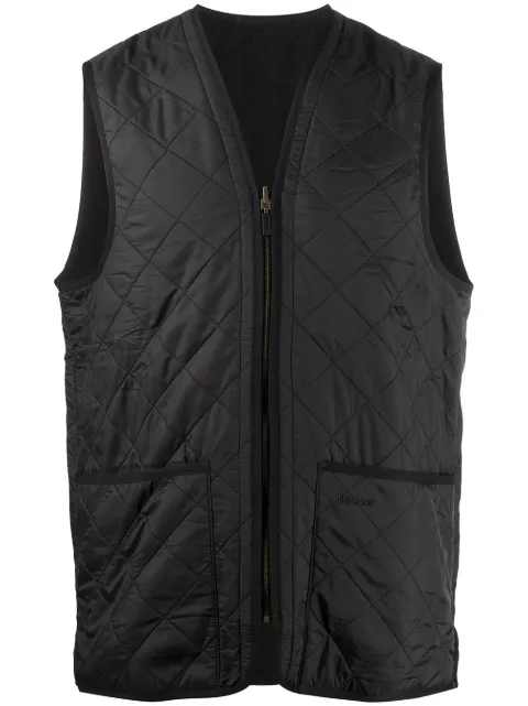 Barbour quilted zip-up gilet Black MLI0002BK91