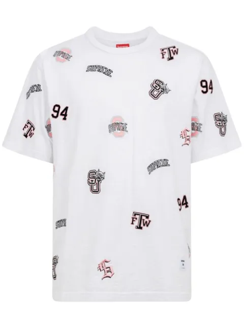 Supreme University logo-print T-shirt White SU8959
