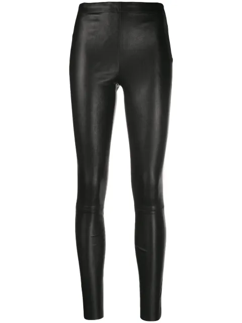 alice + olivia Maddox leather leggings Black CC000104105