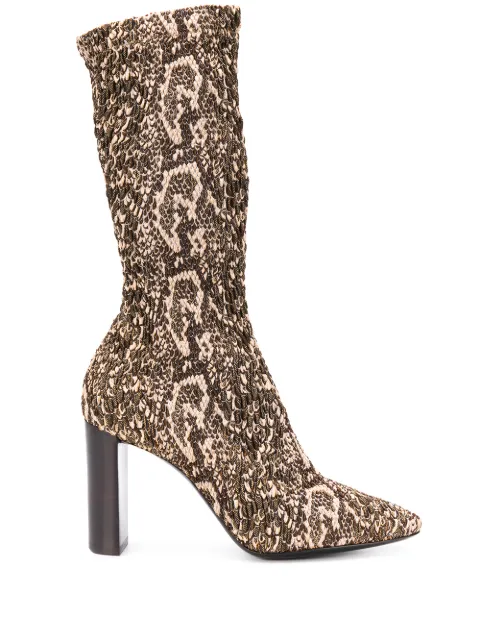Saint Laurent snake-print elasticated boots Brown 63244510G00