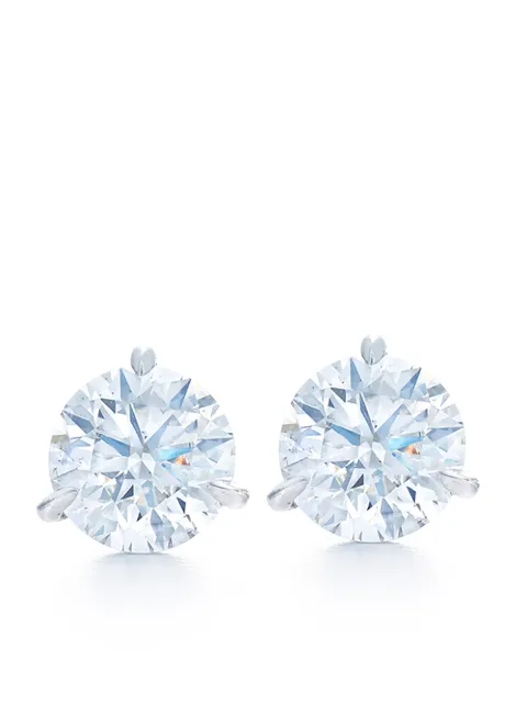KWIAT platinum Tiara round diamond stud earrings Silver E18162300DIAPLAT