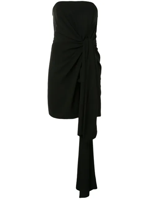 16Arlington strapless draped mini dress Black D080AW20