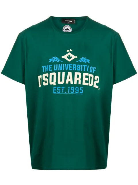 DSQUARED2 logo print T-shirt Green S74GD0712S21600