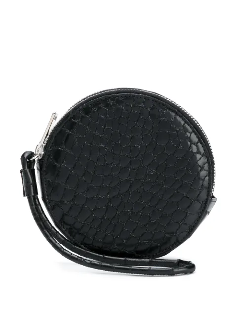 MM6 Maison Margiela round leather wallet Black S63UI0052P3715