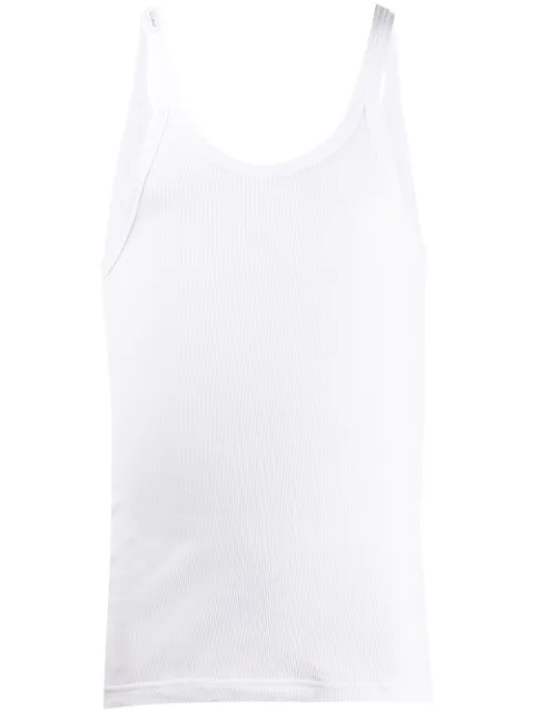 Dolce & Gabbana fine-rib cotton tank top White G8KG5TFU7AV