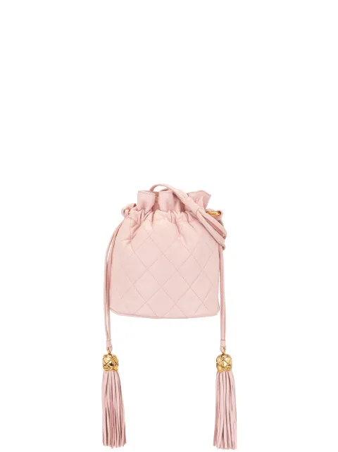 CHANEL Pre-Owned 1990 drawstring tassels crossbody bag Pink 1990943