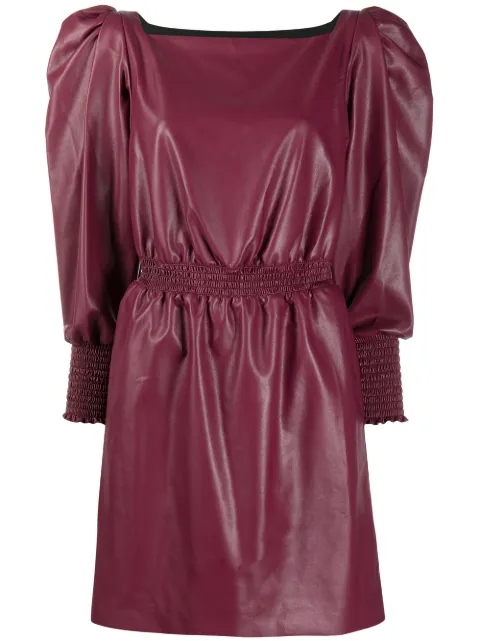 Philosophy Di Lorenzo Serafini puffed-sleeve midi dress Purple A04415740