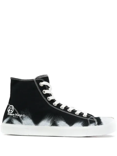 Maison Margiela Tabi paint-detail high-top sneakers Black S57WS0348P3719