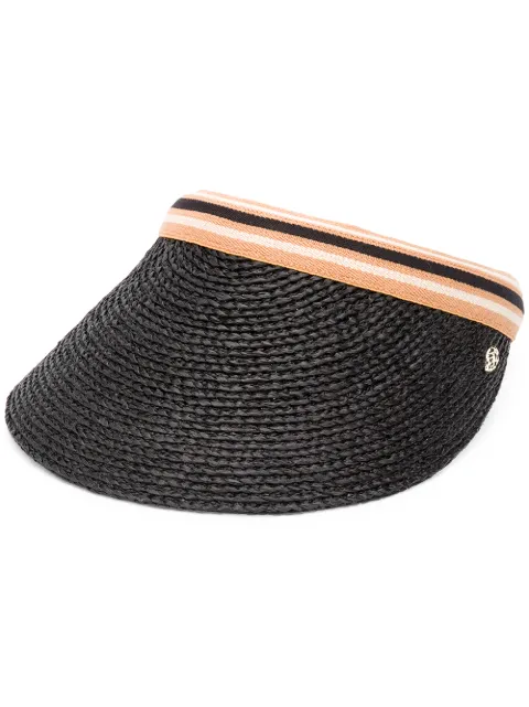 Helen Kaminski Bianca braid visor hat Black HAT50265BIANCA