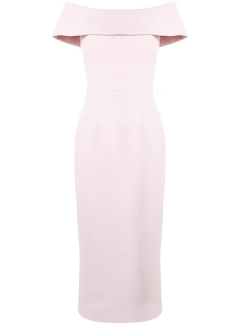 Rebecca Vallance off-shoulder fitted dress Pink 20041928