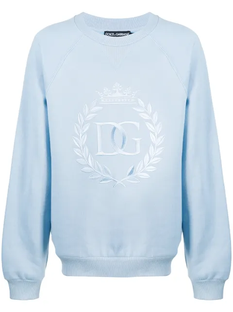 Dolce & Gabbana embroidered-logo sweatshirt Blue G9TI2ZFU77G