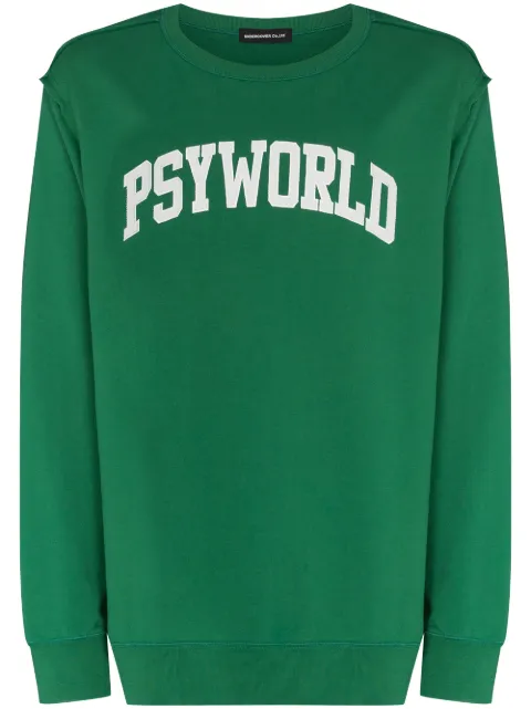 Undercover Psyworld crew-neck sweatshirt Green UC1A4805