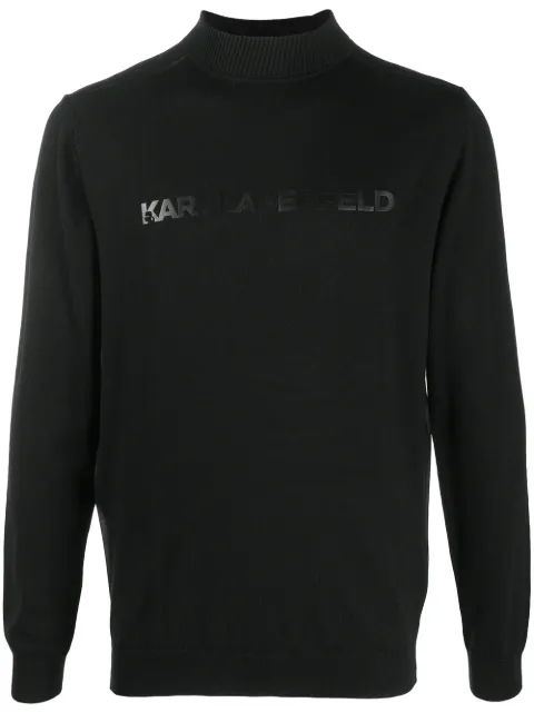 Karl Lagerfeld mock-neck logo sweater Black 655012502399