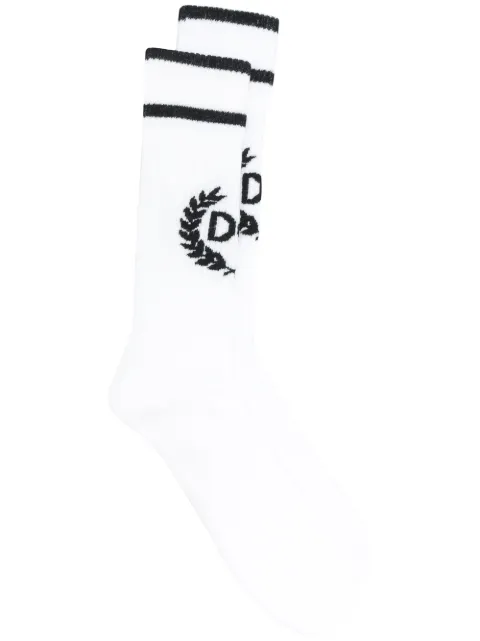 Dolce & Gabbana DG logo cotton socks White GXA82TJACHU