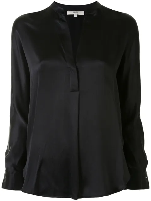 Vince silk v-neck blouse Black VR84511926