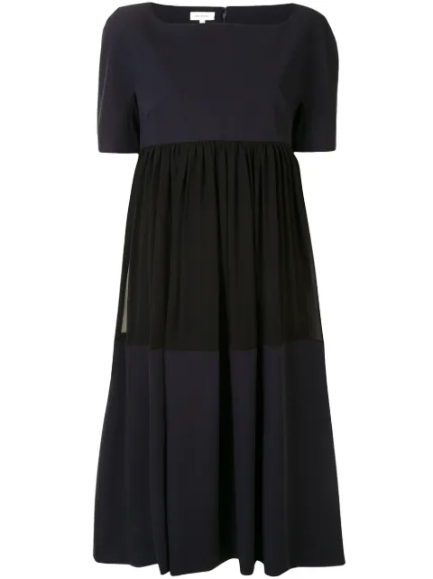 Delpozo colour-block midi dress Blue 4200619031