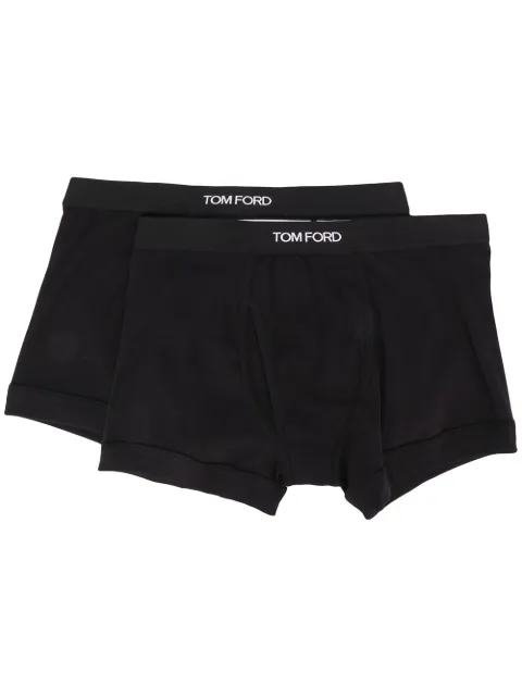 TOM FORD two-pack logo waistband boxers Black T4XC31040
