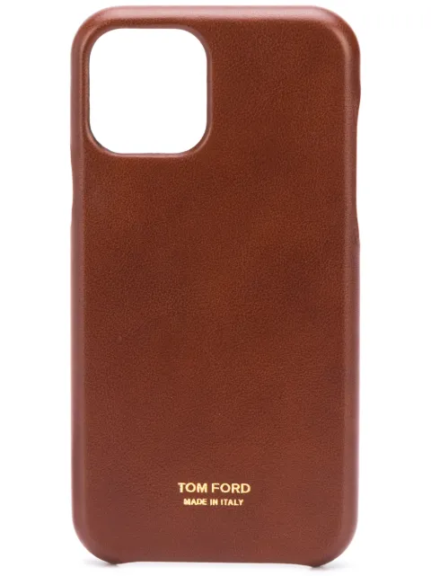 TOM FORD logo-print iPhone 11 Pro case Brown YM307TLCL121