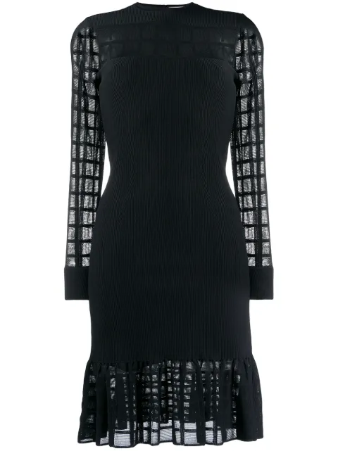 Alexander McQueen Ottoman knit mini dress Black 633708Q1AQR