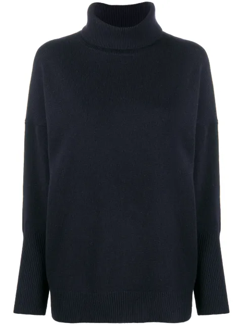 Chinti & Parker high neck cashmere jumper Blue KJ220
