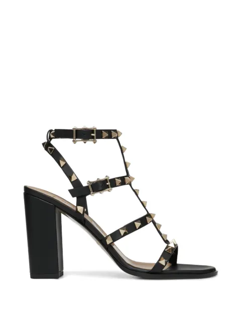 Valentino Garavani Rockstud ankle strap sandals 90 mm Black WS0749VBP