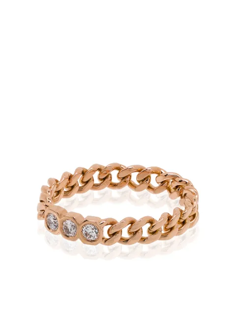 SHAY 18K rose gold chain-link diamond ring Gold SR190RG18