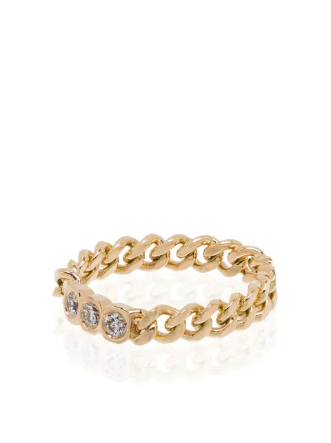 SHAY 18K yellow gold diamond chain-link ring Gold SR190YG18