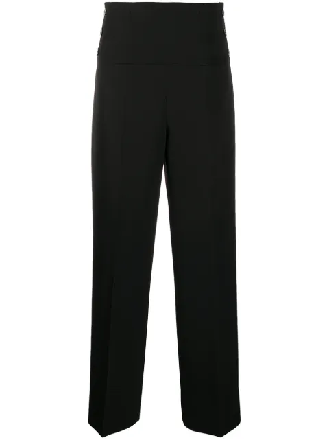 Jil Sander wide-leg tailored trousers Black JSPR301425WR202100