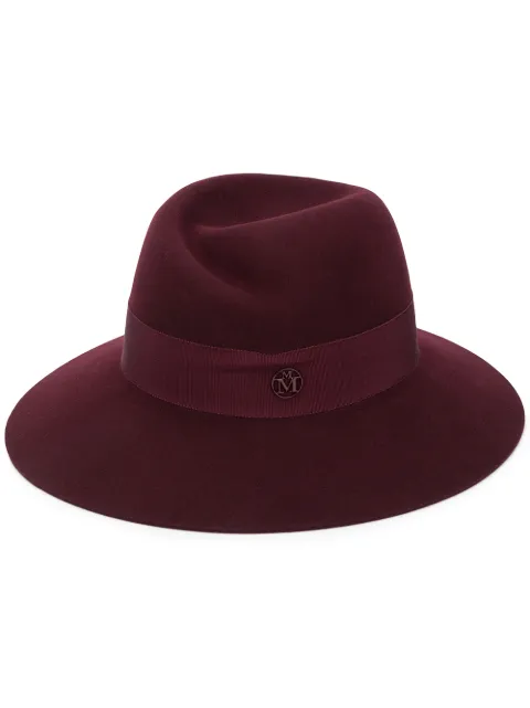 Maison Michel Virginie felt Fedora hat Red 1001121003