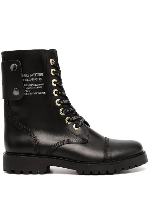 Zadig&Voltaire Joe combat boots Black WJAA1709F