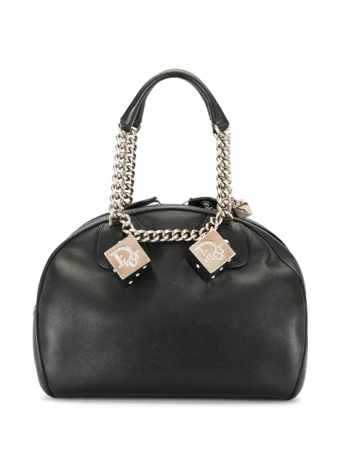 Christian Dior Pre-Owned pre-owned Gambler Dice tote bag Black WB1673DIORBLACKGAMBLERDICEBAGWITHSILVERDICEANDSILVERHARDWARE