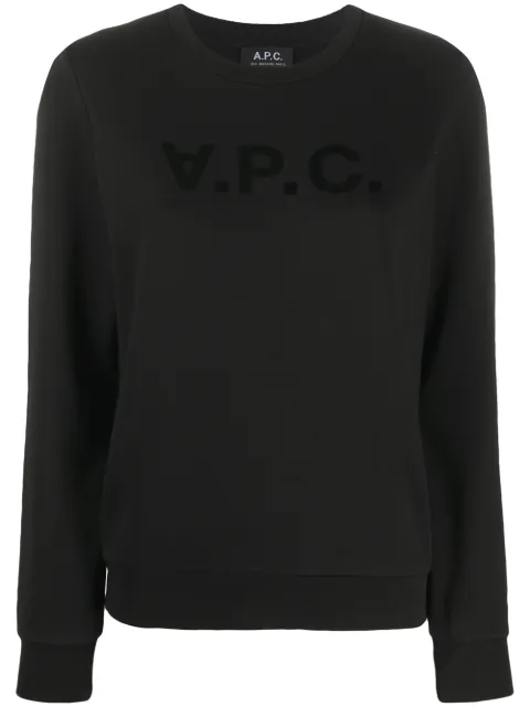 A.P.C. logo print sweatshirt Black COECQF27644