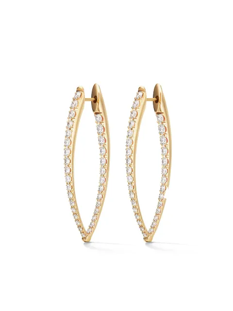 Melissa Kaye 18kt yellow gold and diamond Cristina large earrings Gold E1309AY